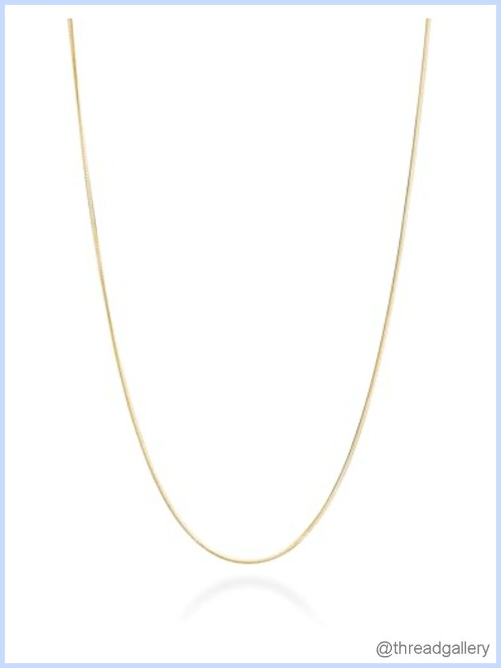 925 Sterling Silver 18K Gold Plated Snake Chain Necklace 16"